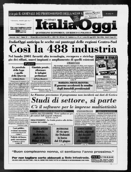 Italia oggi : quotidiano di economia finanza e politica